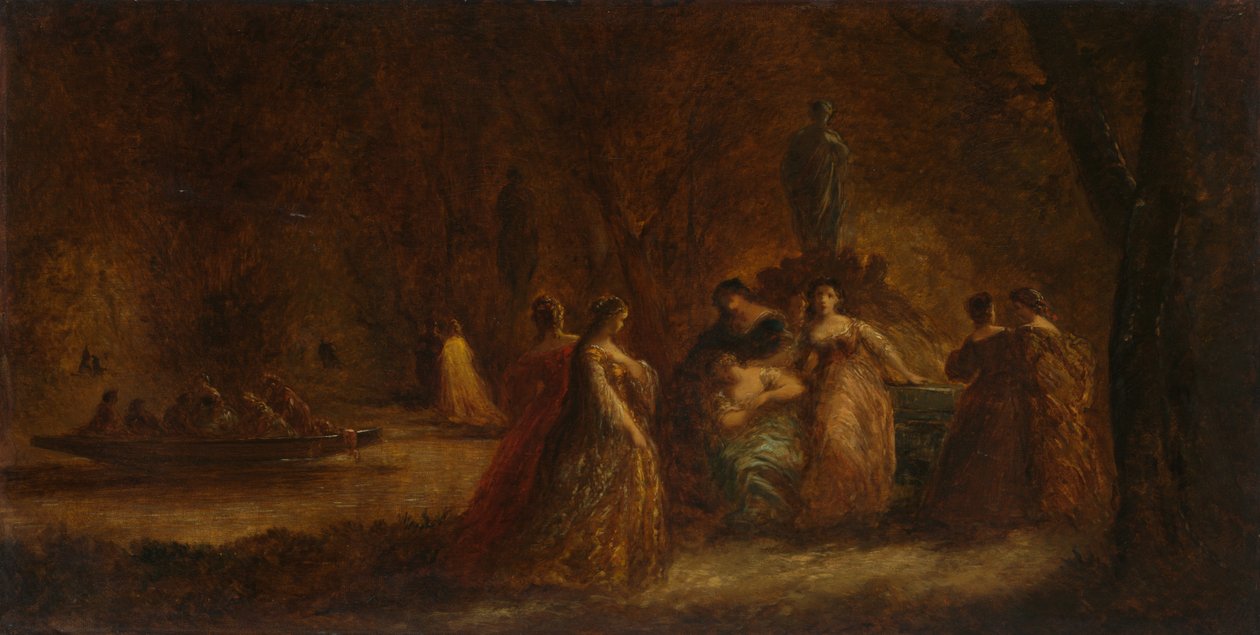 A Woodland Fête, ca. 1853-1857 eller ca. 1862. af Adolphe Joseph Thomas Monticelli