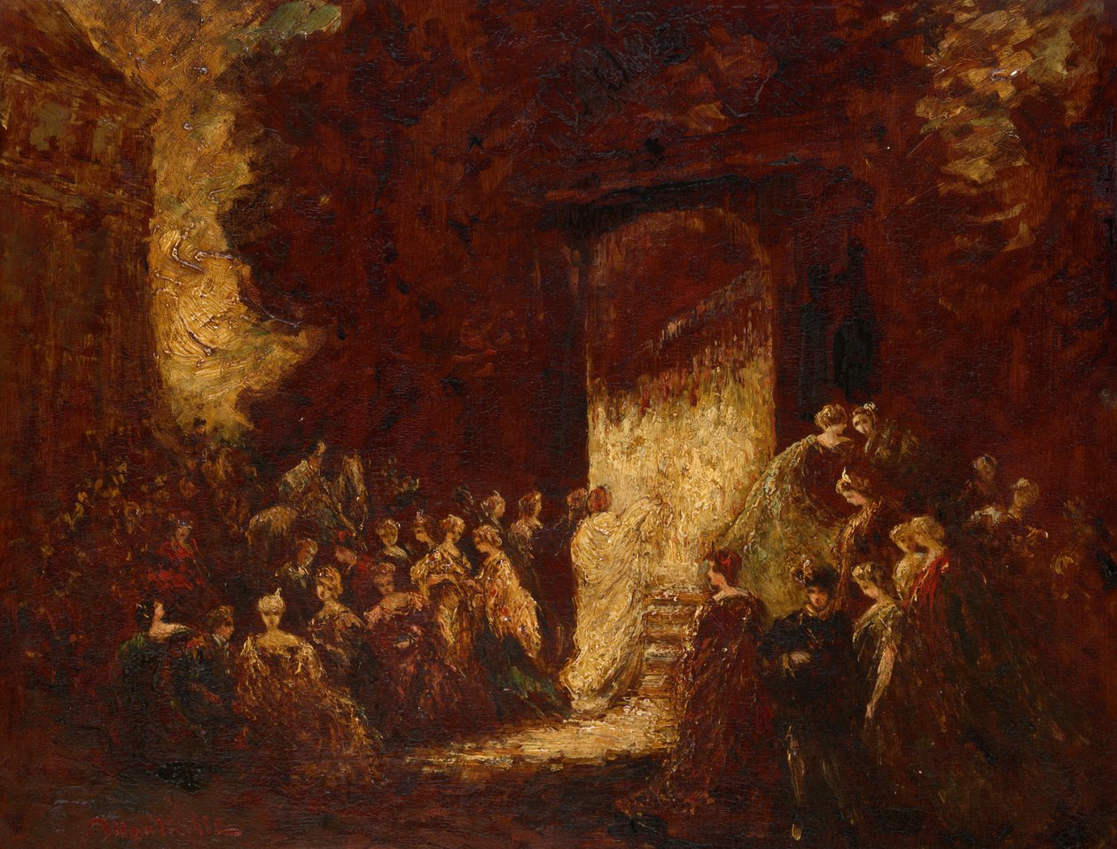 Eftermiddagsfest, ca. 1880. af Adolphe Monticelli