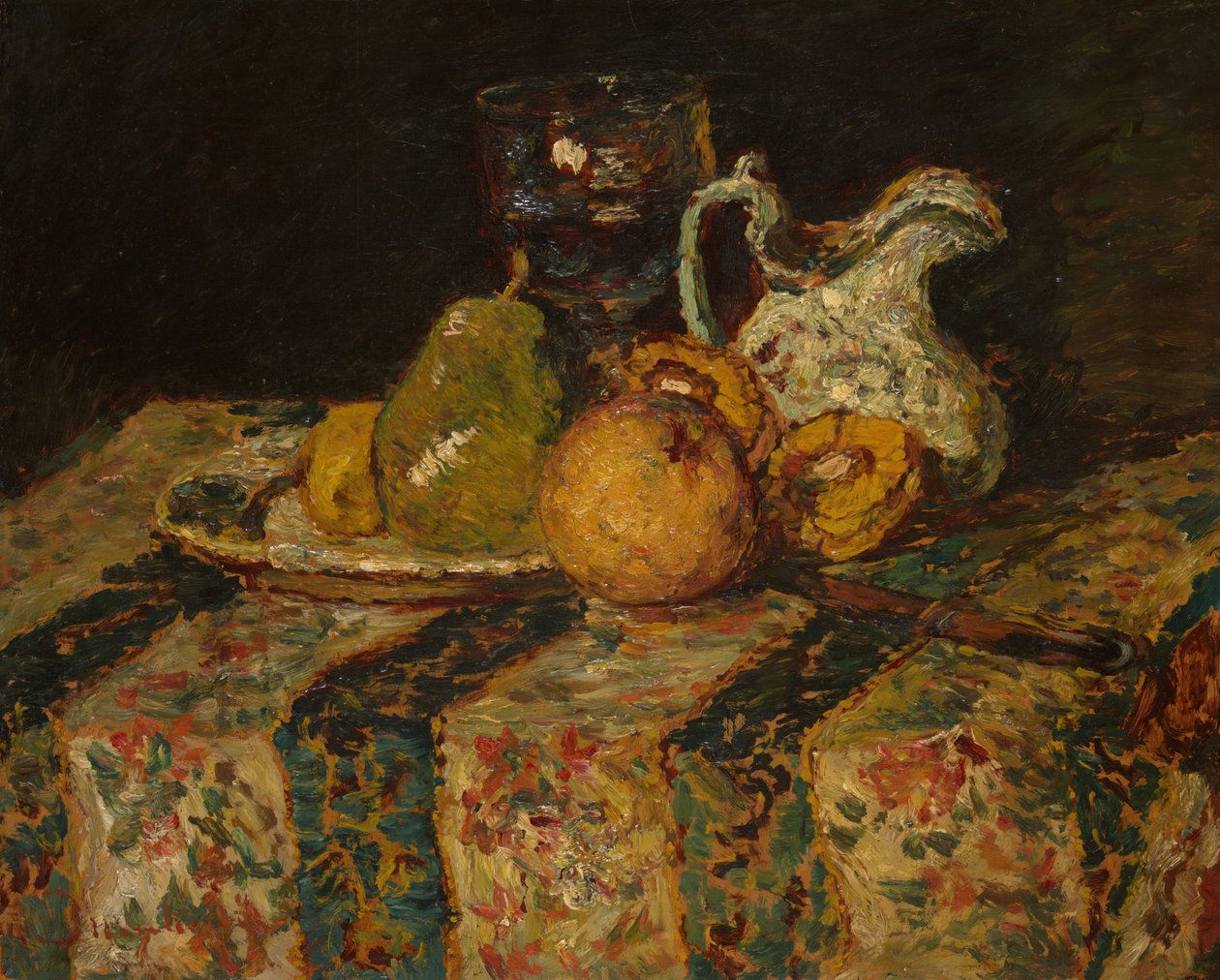 Stilleben med frugt og vinkande, 1874. af Adolphe Monticelli