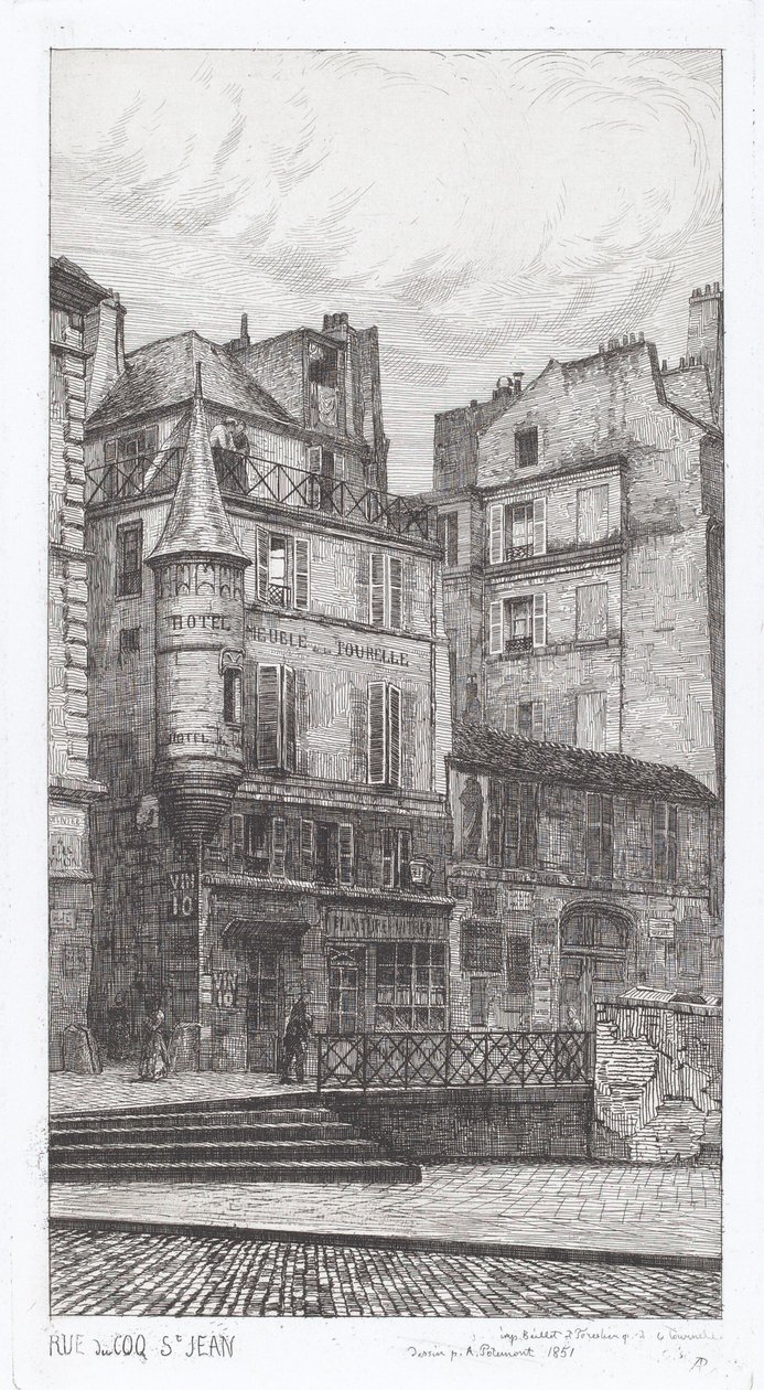 Rue du Coq St. Jean af Adolphe Théodore Jules Martial Potémont