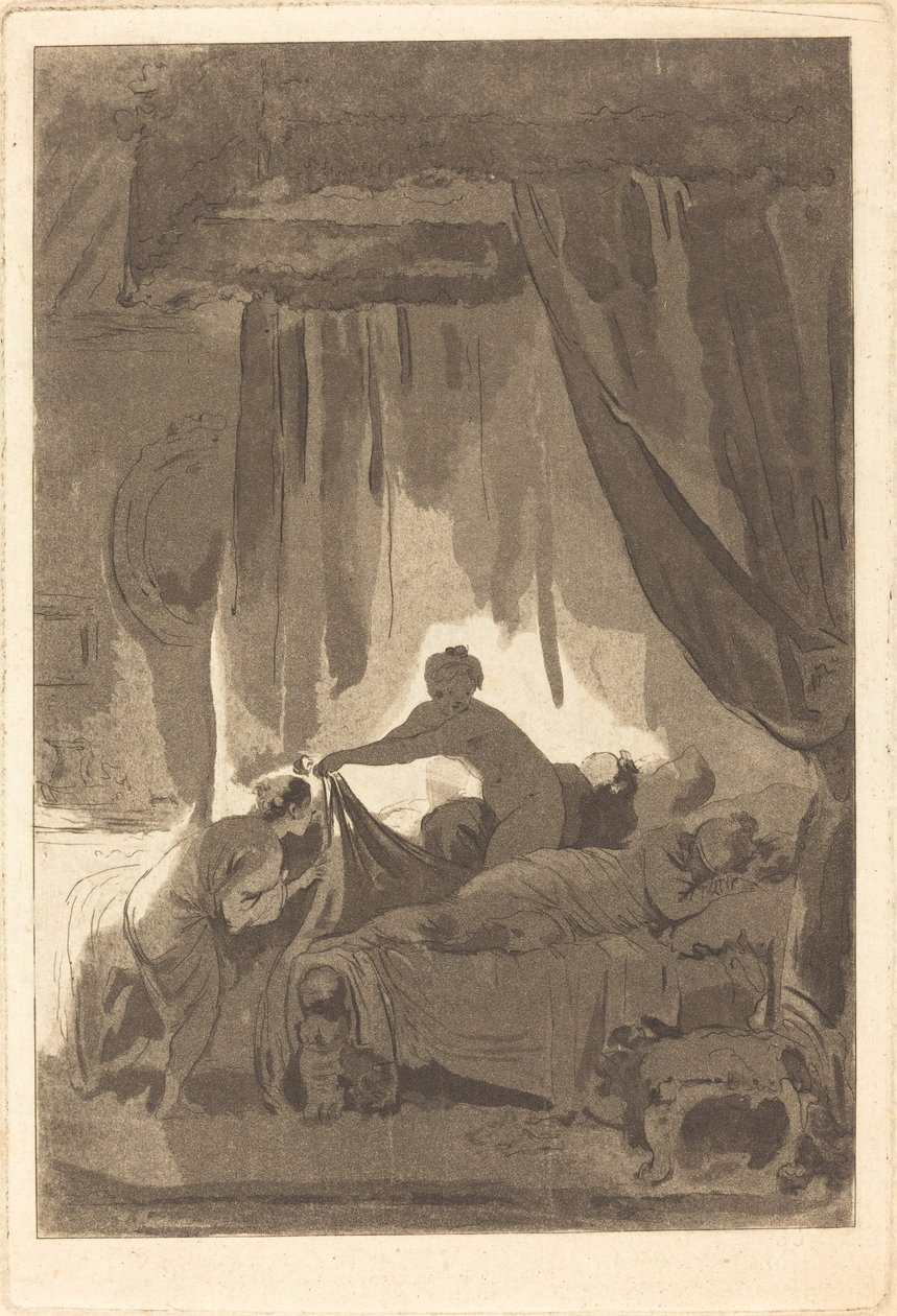 Mona Lisa af Adolphe Théodore Jules Martial Potémont after Jean Honoré Fragonard