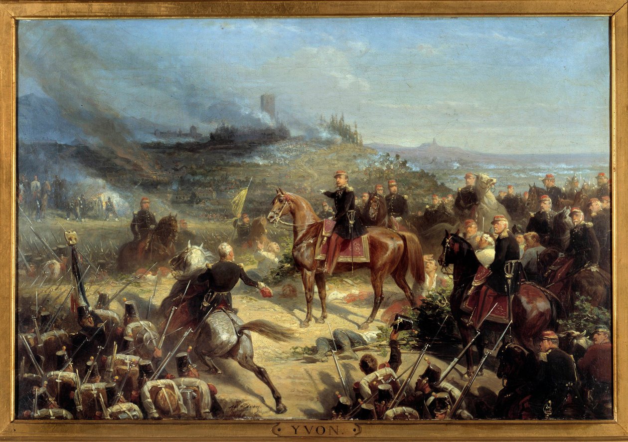 Italiens kampagne: "" Slaget ved Solferino, 24. juni af Adolphe Yvon