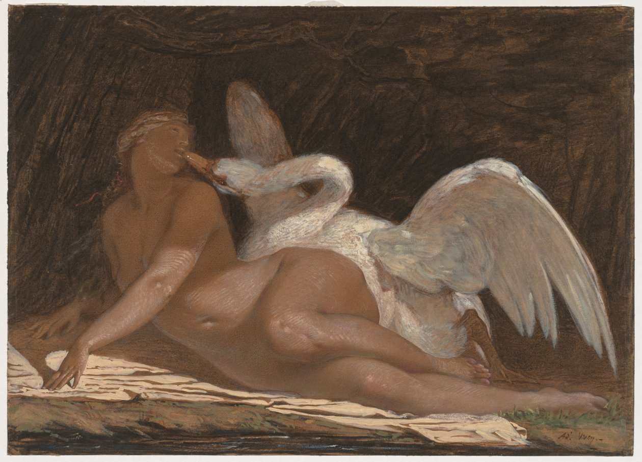 Leda og Svanen af Adolphe Yvon