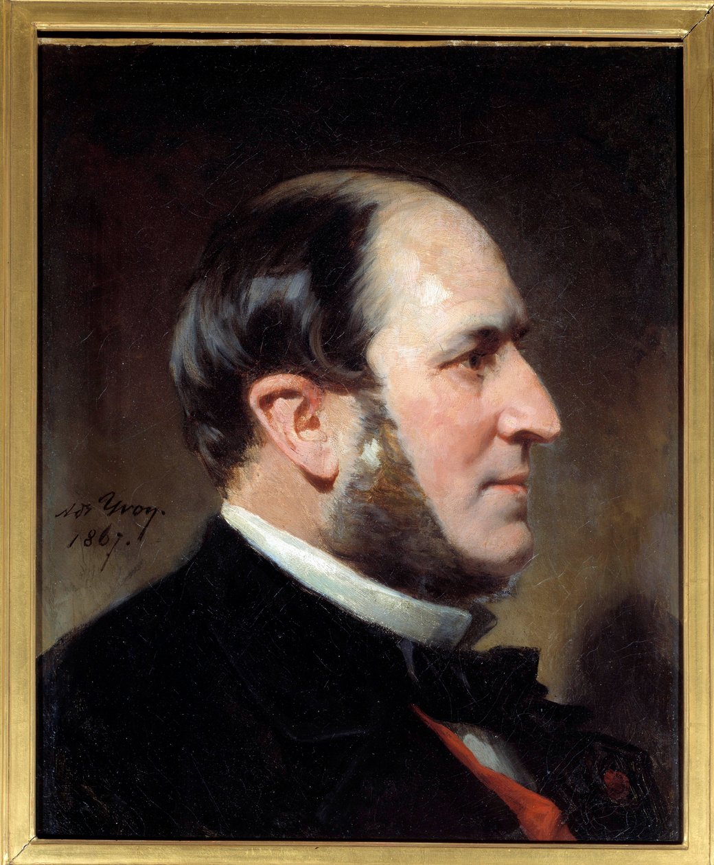 Portræt af baron Eugene-Georges Haussmann, præfet i Paris (1809-1891) Han var årsagen til de store renoveringsarbejder i byen Paris under det andet imperium. Maleri af Adolphe Yvon (1817-1893). 1867 søn. 0,45 x 0,35 m Paris, Musee Carnavalet af Adolphe Yvon
