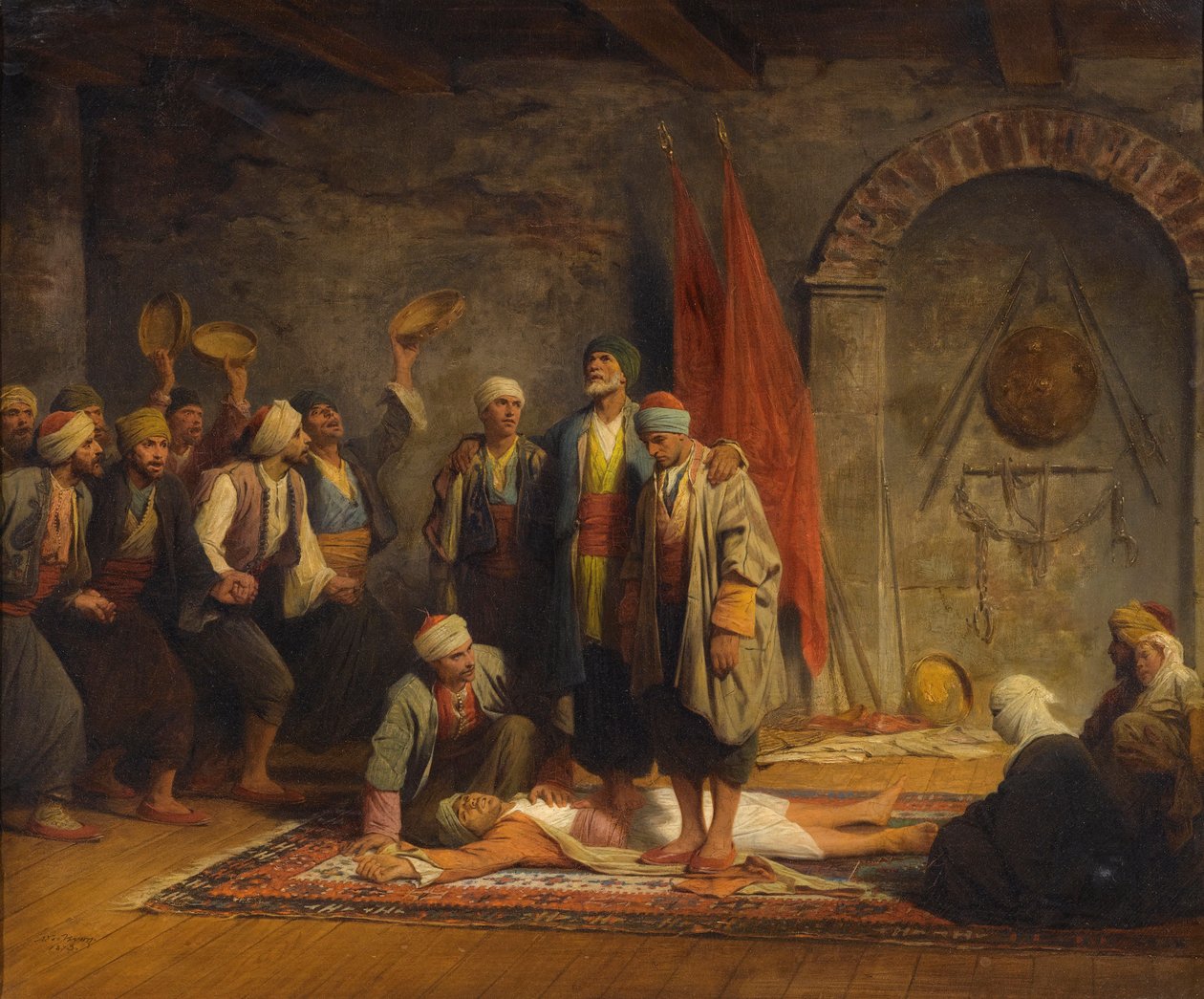 Rifai Sufi-ceremoni af Yvon, Adolphe af Adolphe Yvon