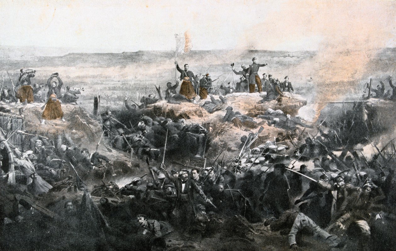 Indtagelse af Malakoff af den franske hær, 1855 af Adolphe Yvon