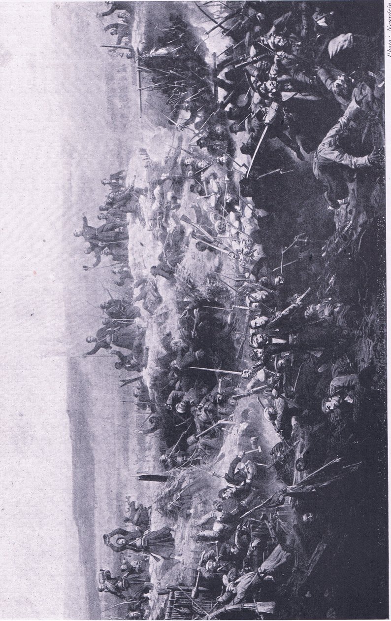 Franskmændenes indtagelse af Malakoff, illustration fra British Battles on Land and Sea , 1915 af Adolphe Yvon