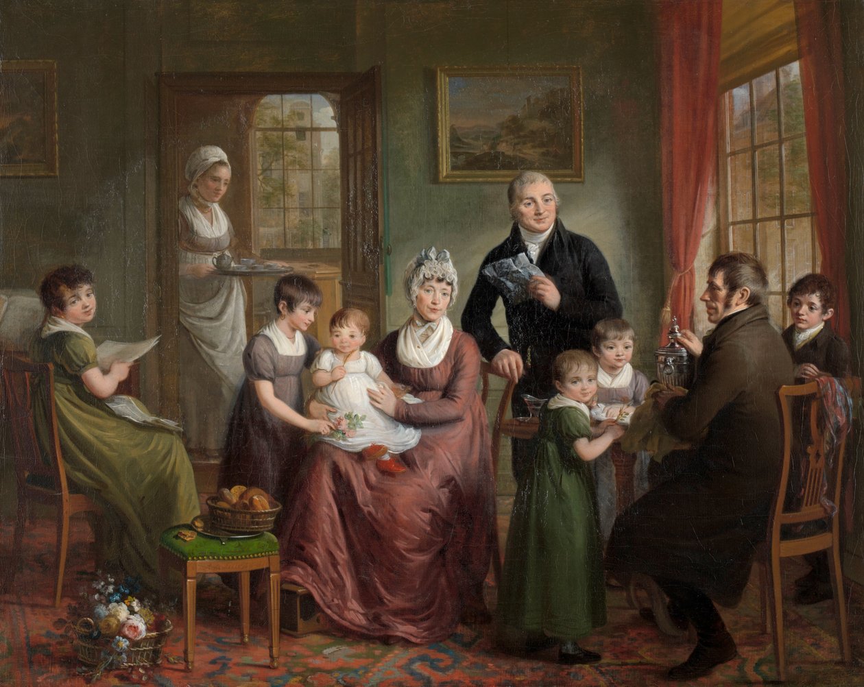 Familien til Adriaan Bonebakker med Dirk L. Bennewitz af Adriaan de Lelie