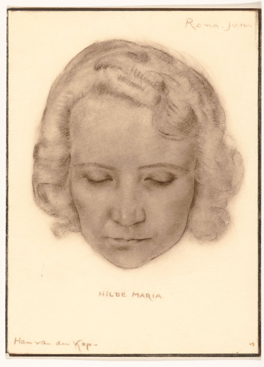 Fotogengivelse af et portræt af Hilde Maria af Han van der Kop af Adriaan Bijl (attributed to)