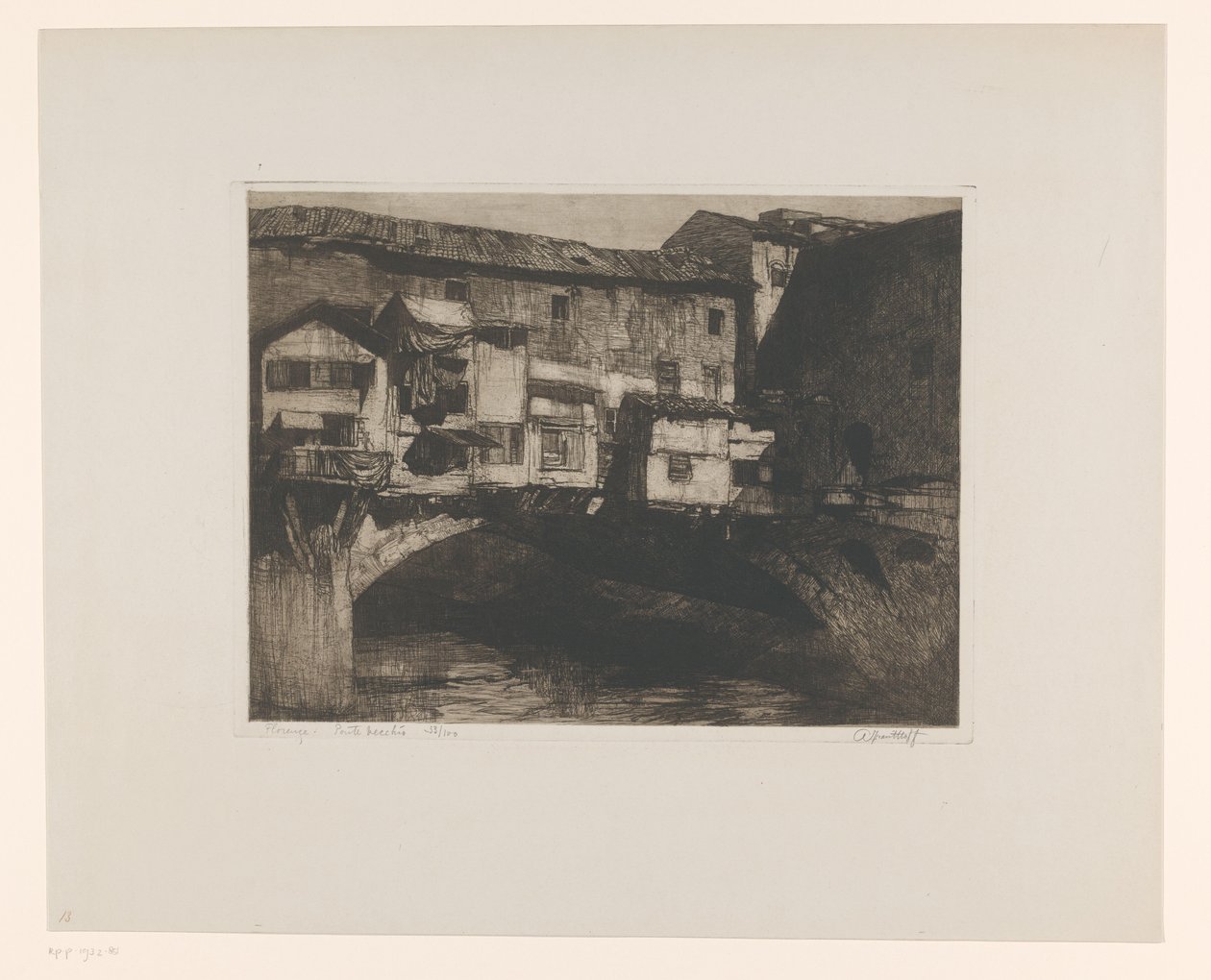 Firenze. Ponte Vecchio (original titel på objekt) af Adriaan J. van 
