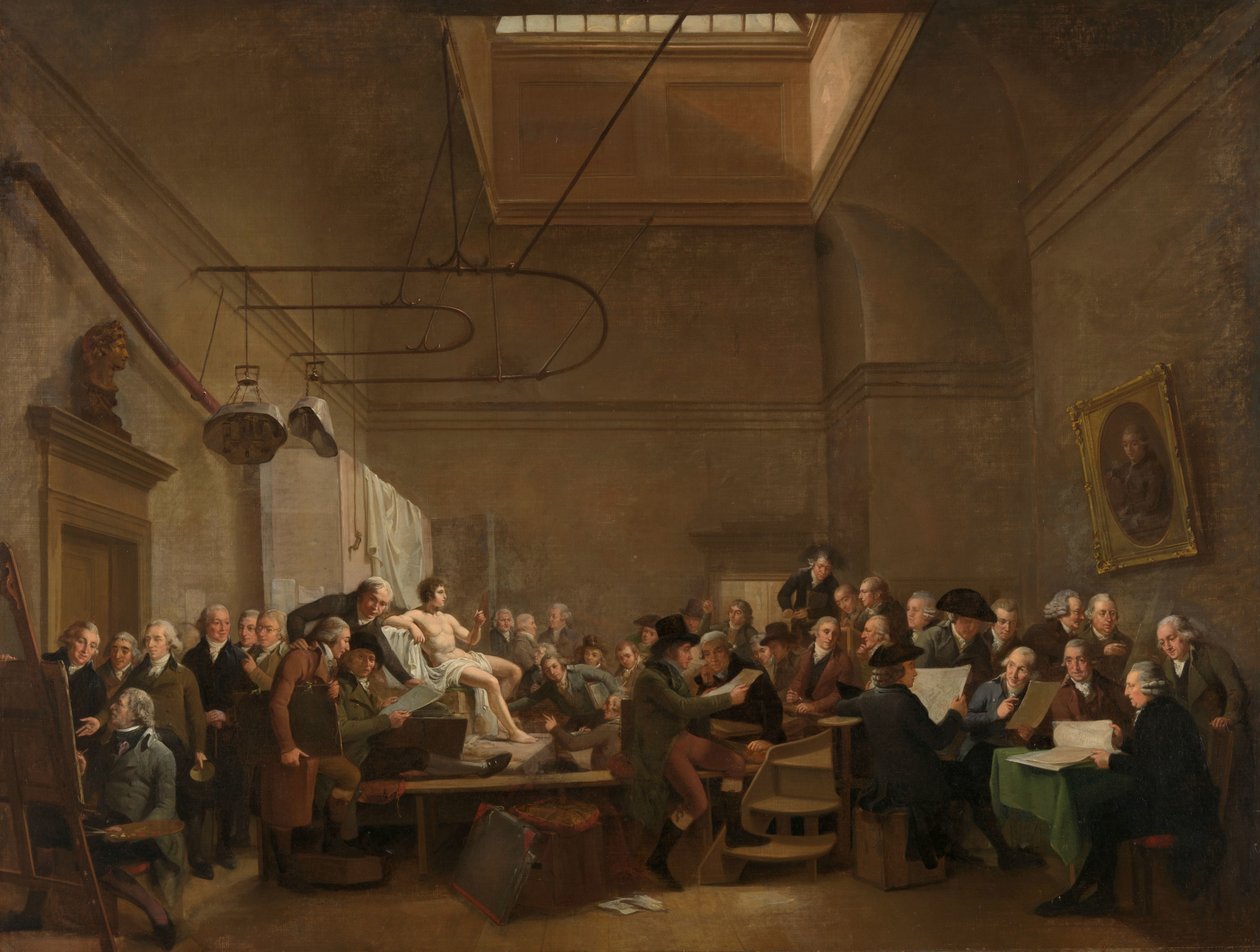 Felix Meritis Societys Tegnegalleri Tegnestuen i Felix Meritis Society af Adriaan de Lelie