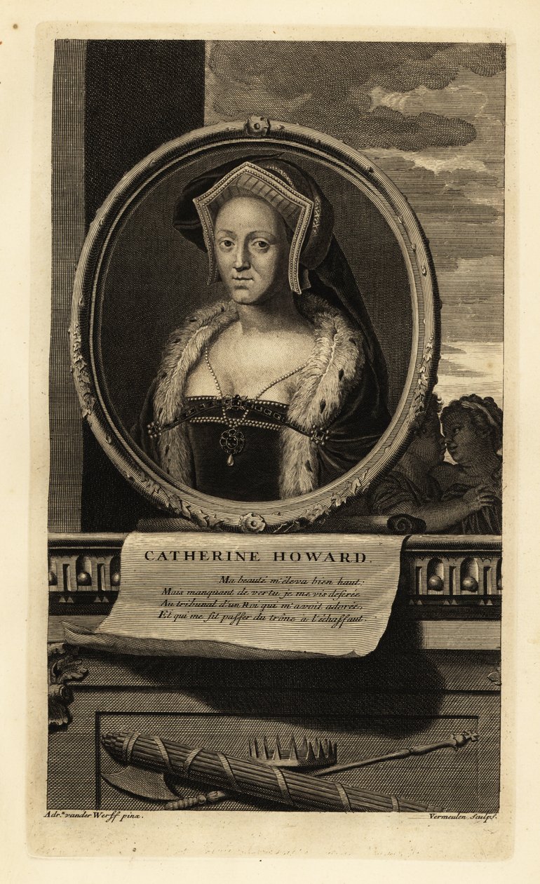 Catherine Howard (1528-1542) (gravering) af Adriaan van der (after) Werff