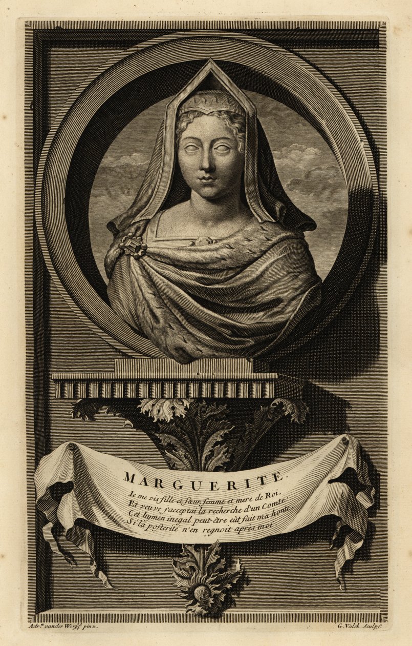 Margaret Tudor (1489-1541) (gravering) af Adriaan van der (after) Werff