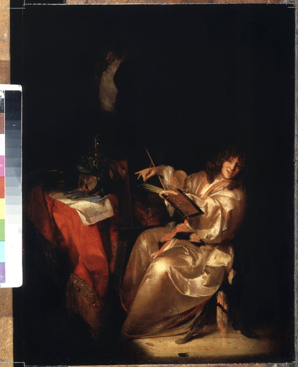 Selvportræt. Maleri af Adriaen van der Werff (1659-1722). Olie på træ, 38,5 x 29 cm af Adriaan van der Werff