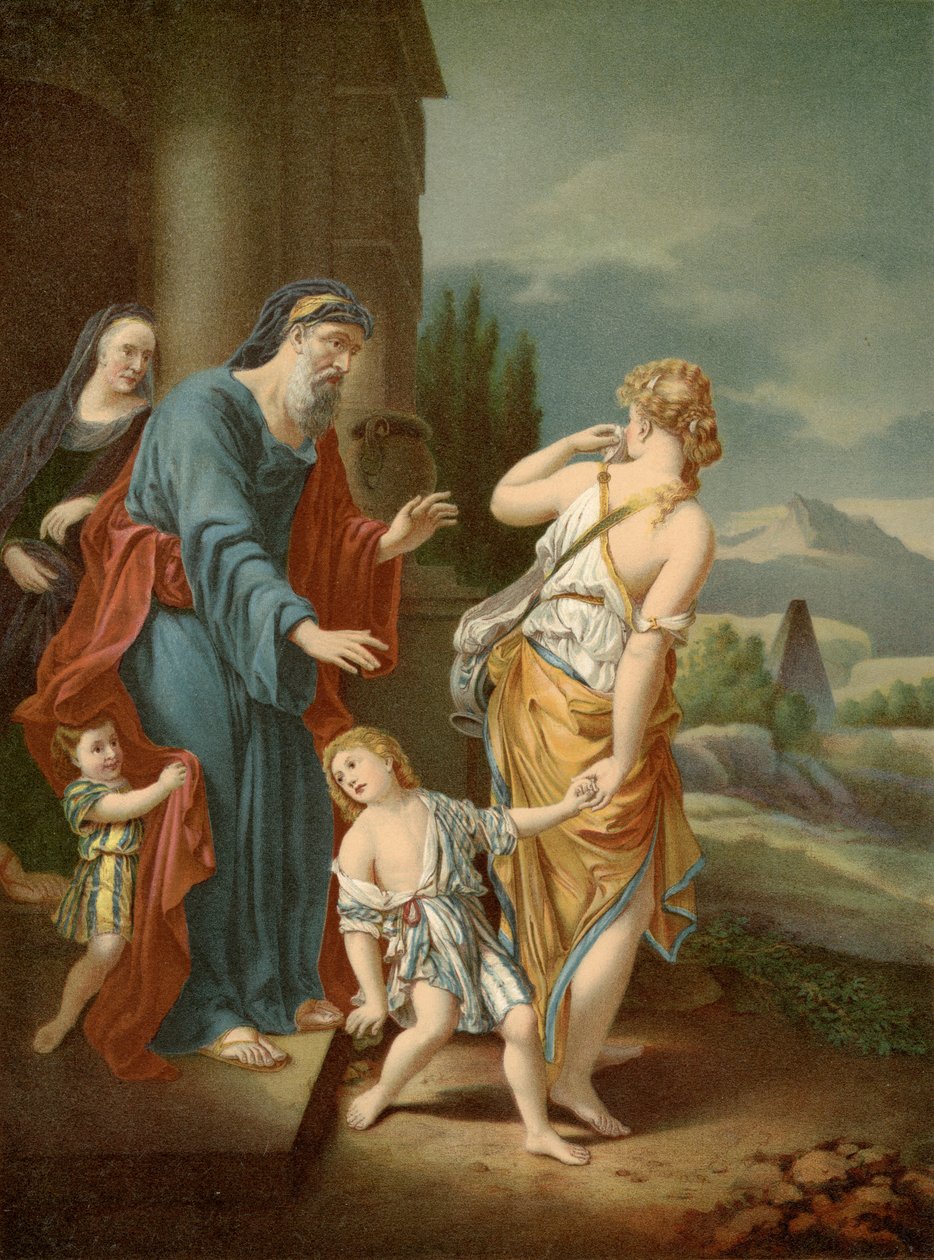 Afvisning af Hagar af Adriaan van der Werff