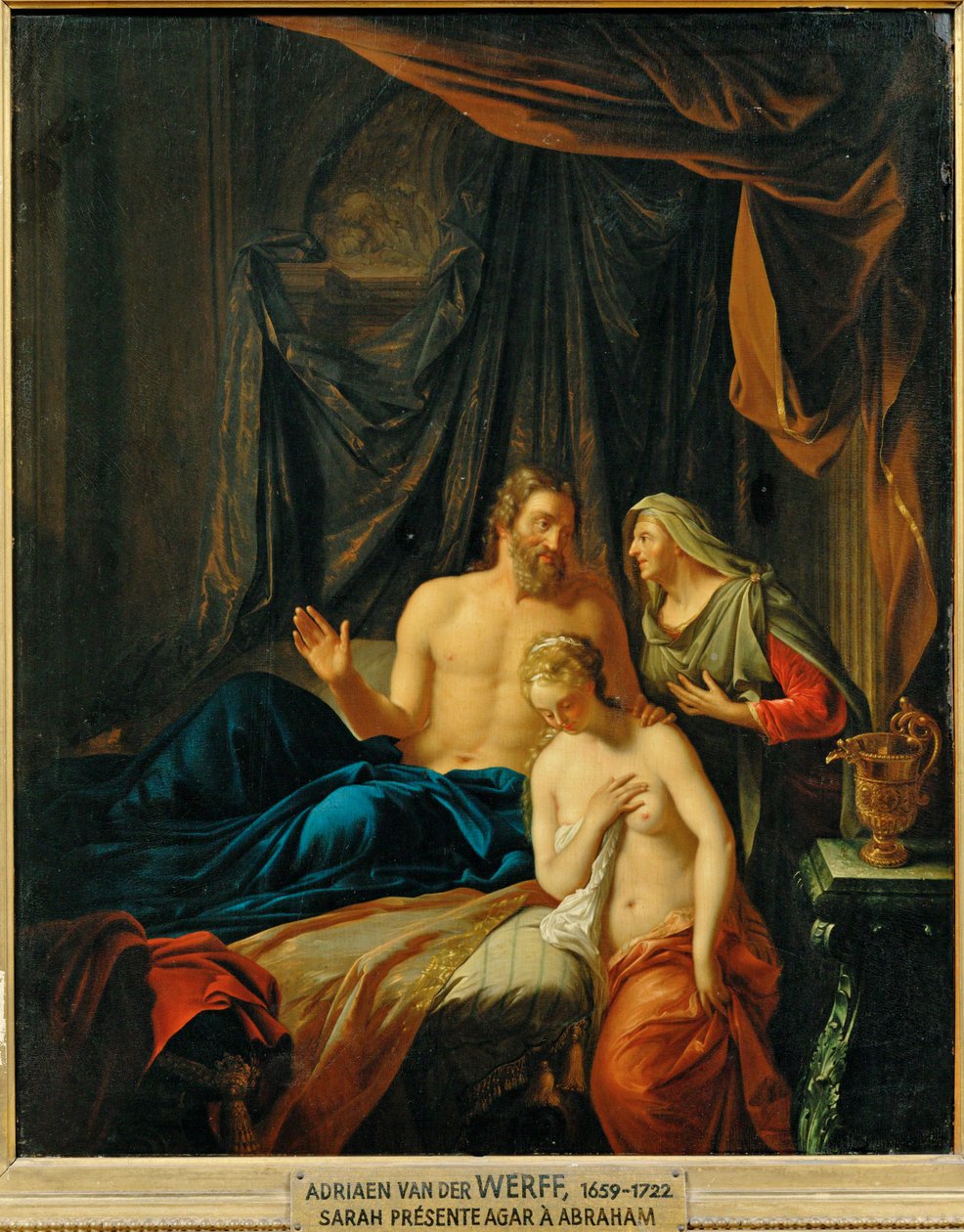 Sarah præsenterer Hagar for Abraham ... af Adriaan van der Werff