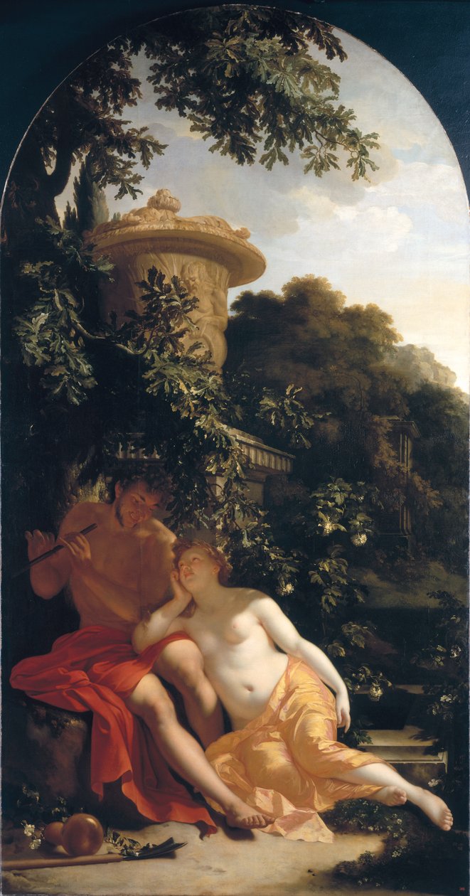 Hyrde og hyrdinde, den amorøse hyrde, ca. 1696 af Adriaan van der Werff