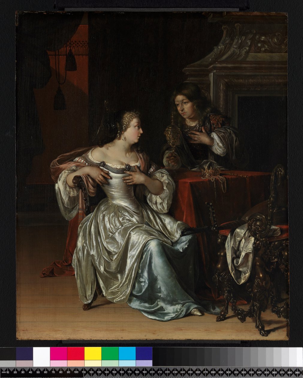 Tancreds tjener præsenterer Guiscards hjerte i en gylden kop til Guismond, 1675 af Adriaan van der Werff