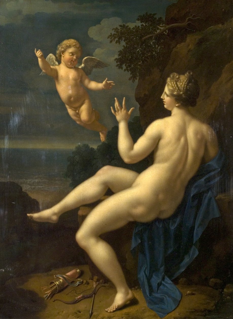 Venus og Amor, 1709 af Adriaan van der Werff