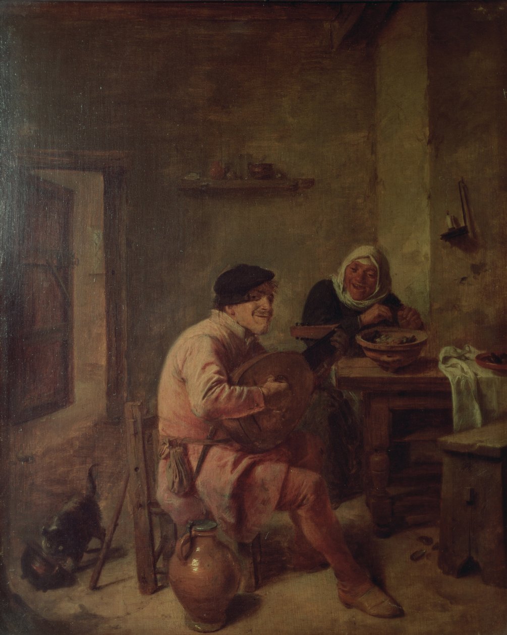 Et Interiør med Figurer af Adriaen Brouwer