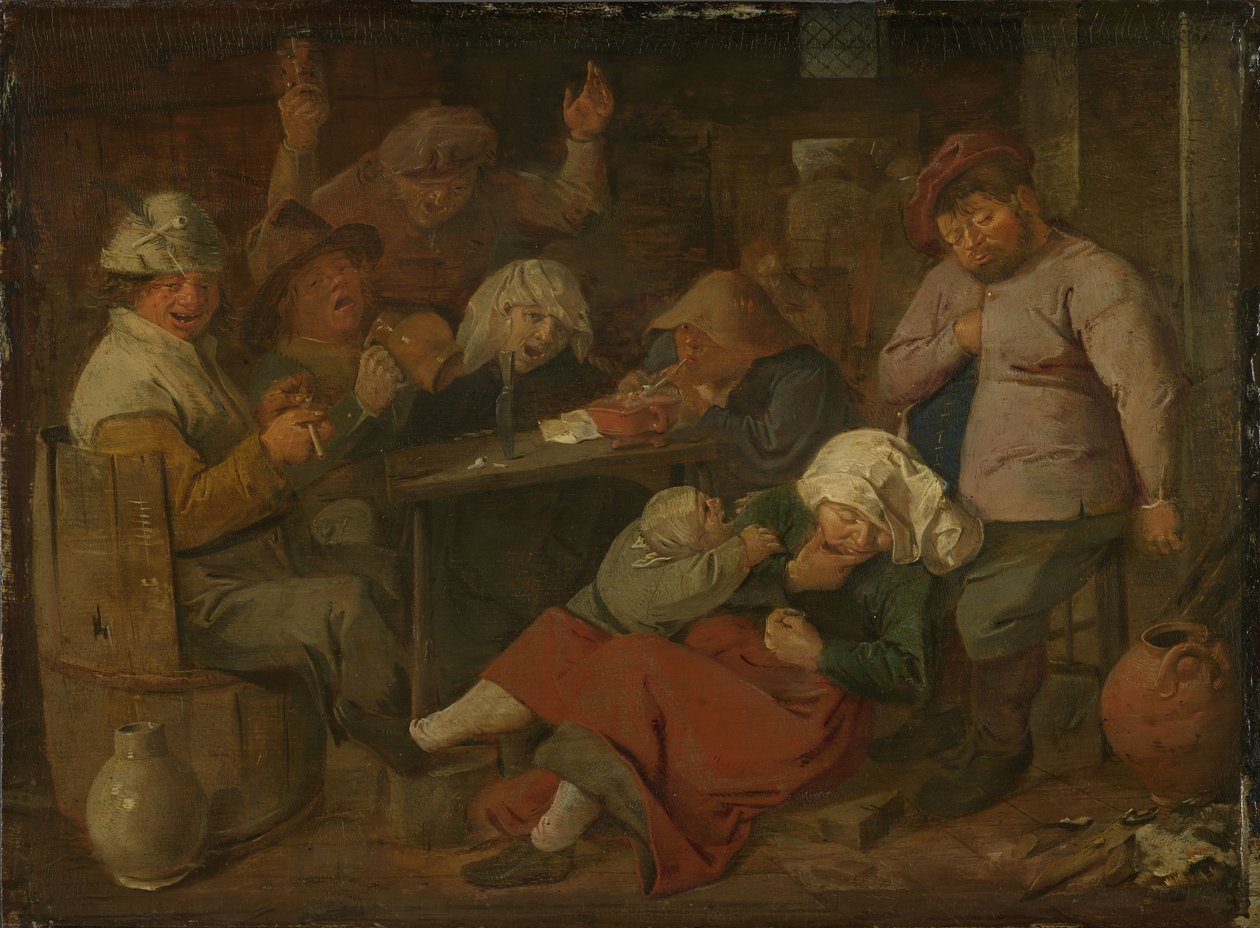 Kro med fulde bønder. af Adriaen Brouwer