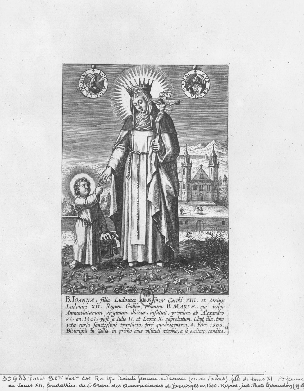 Saint Jeanne af Frankrig og Valois (1464-1505) af Adriaen Collaert