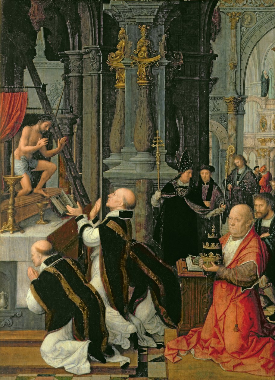 Sankt Gregors messe af Adriaen Isenbrandt or Isenbrant