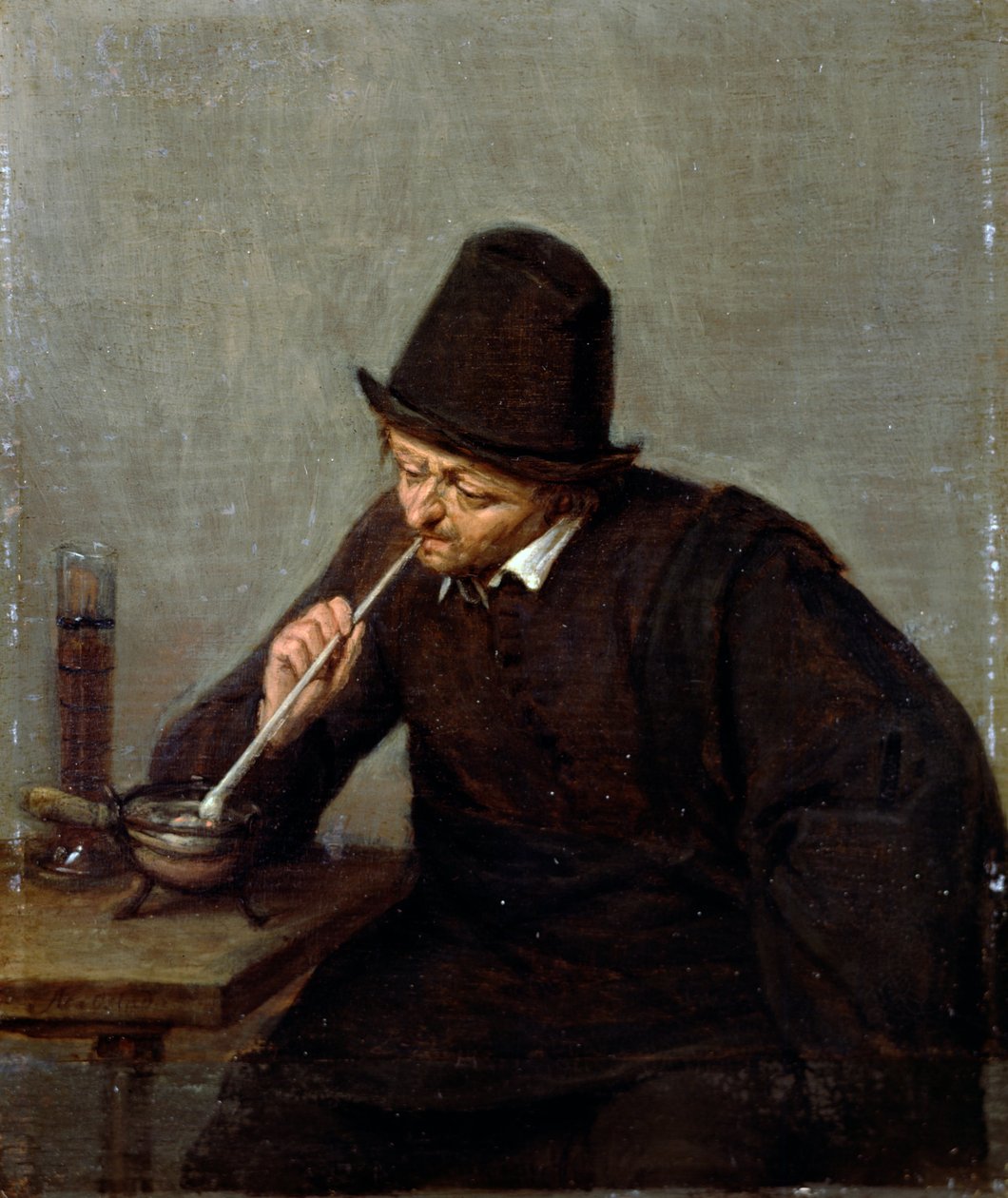 En mand der ryger af Adriaen Jansz. van Ostade