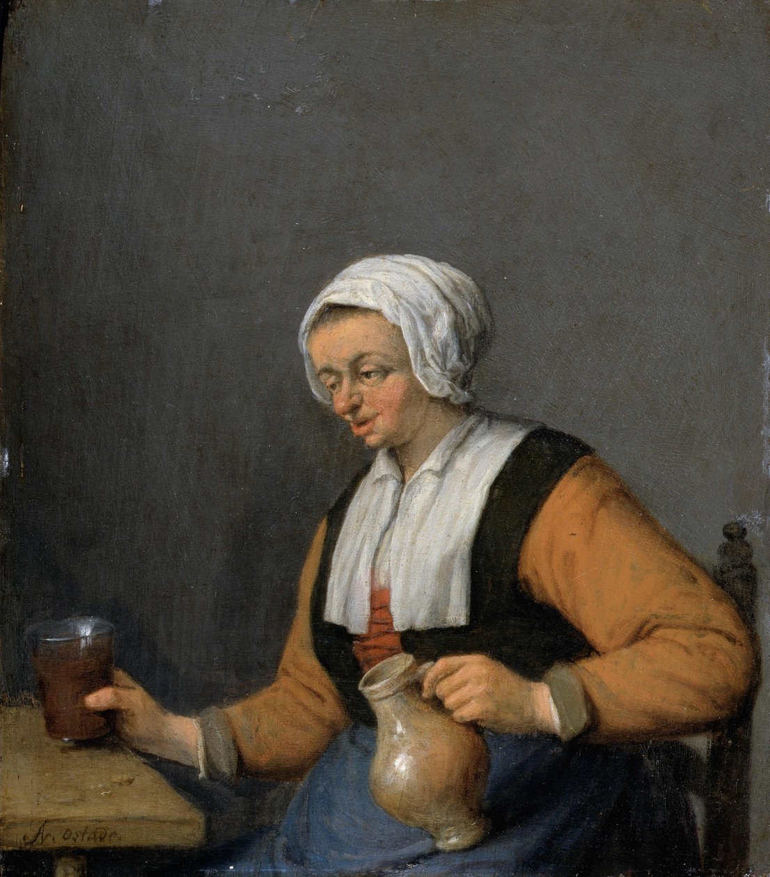 En kvinde med en ølkande af Adriaen Jansz. van Ostade