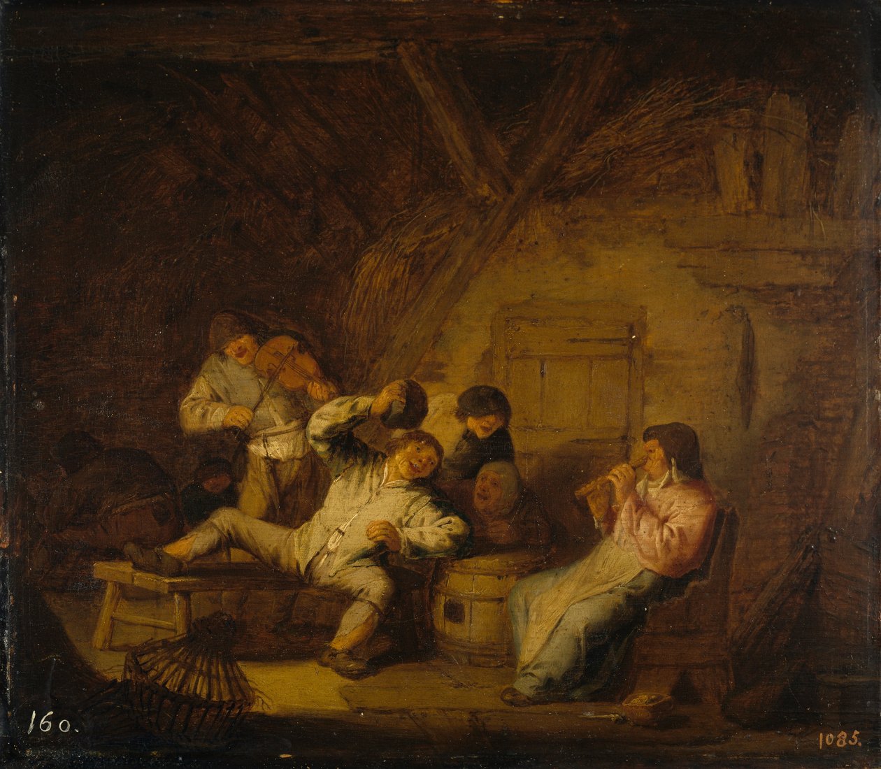 Countrykoncert med fløjte og violin af Adriaen Jansz. van Ostade