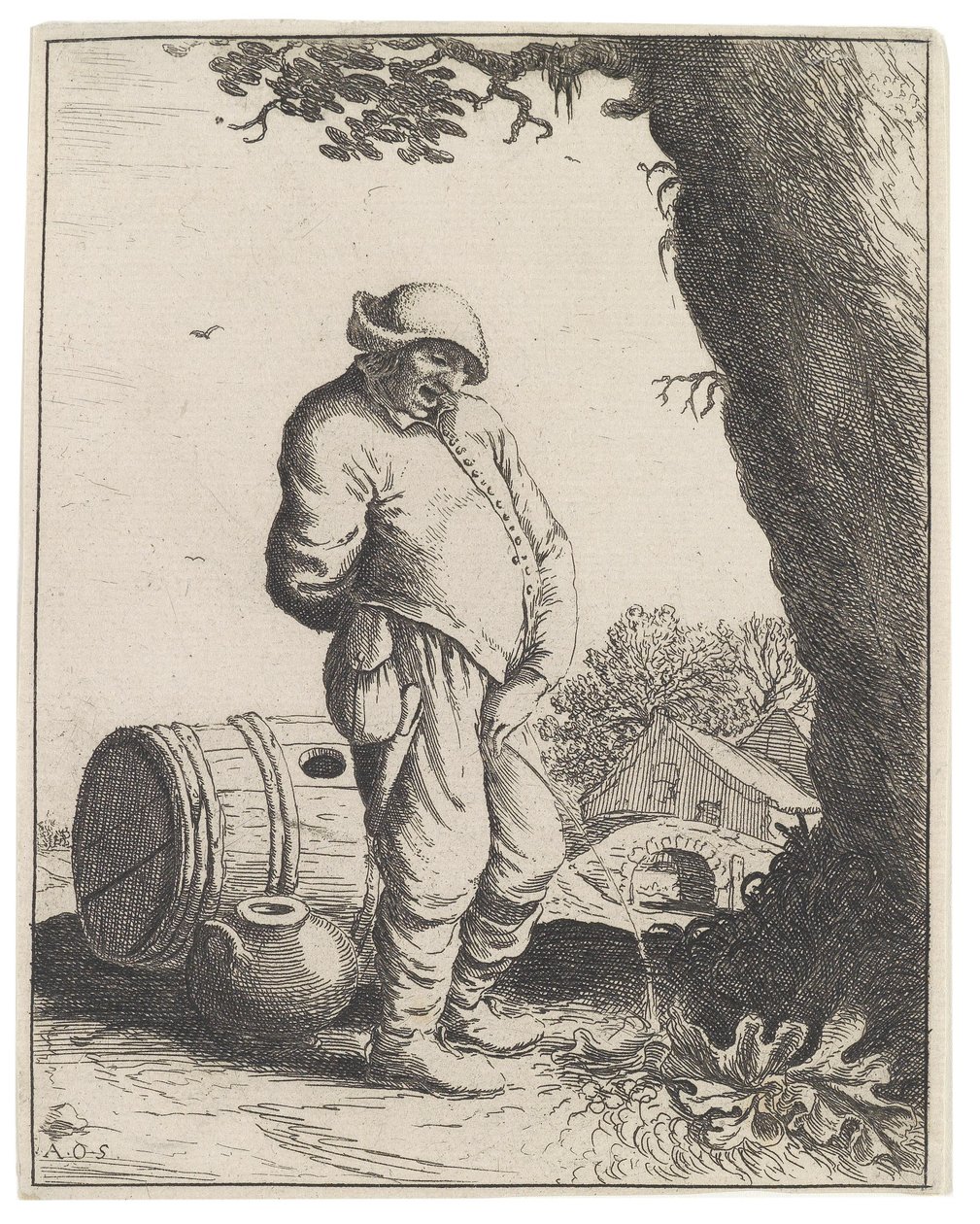 Den pissende landmand af Adriaen Jansz. van Ostade