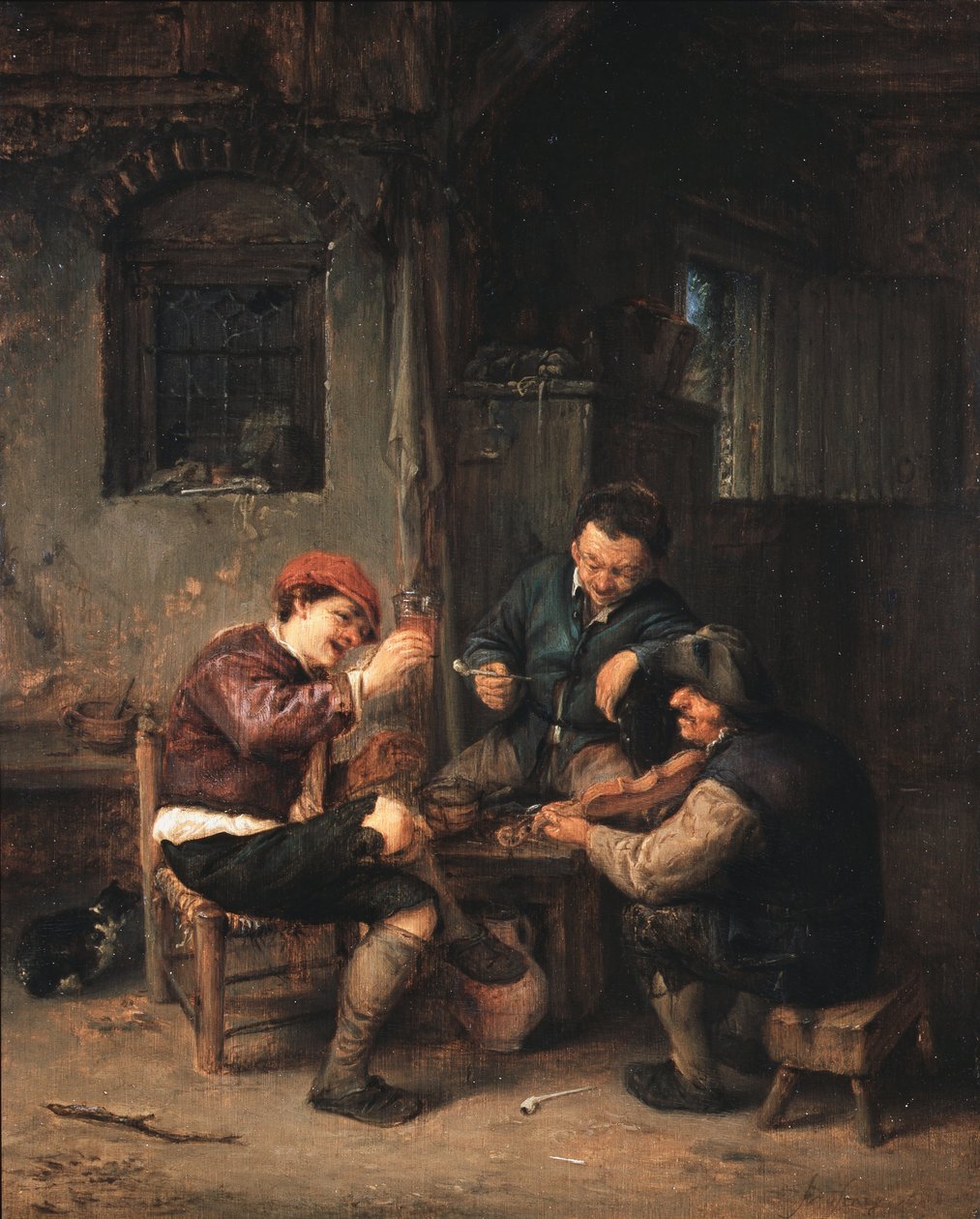 Tre bønder på en kro af Adriaen Jansz. van Ostade