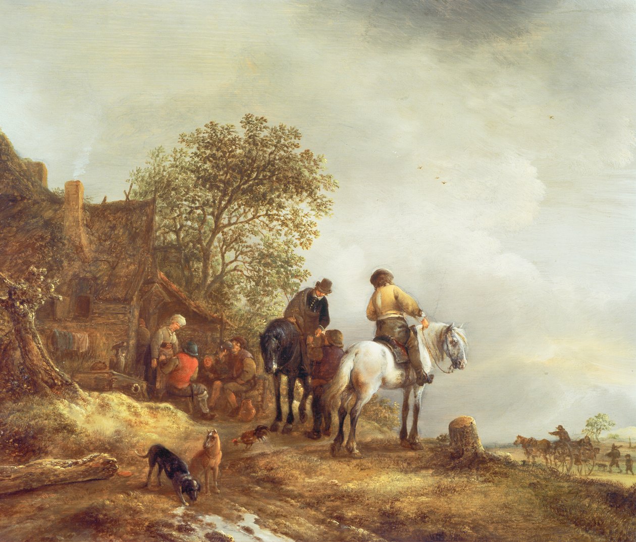 Landskab med ryttere af Adriaen Jansz. van Ostade