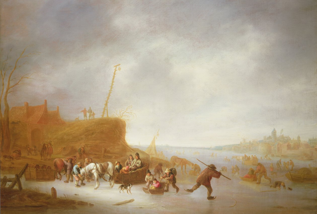 Vinterlandskab med skøjteløbere af Adriaen Jansz. van Ostade