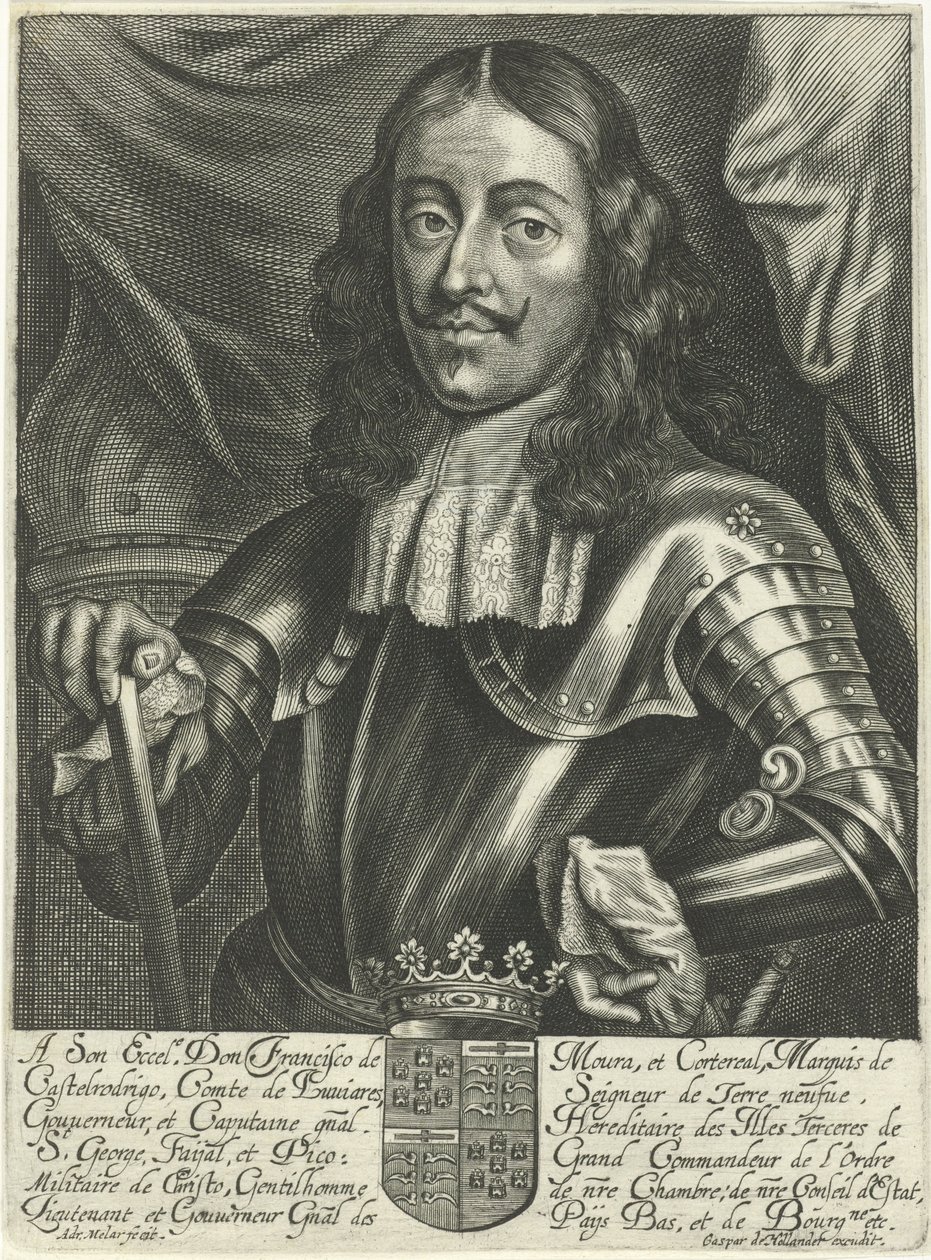 Portræt af Francisco de Castel Rodrigo af Adriaen Millaert