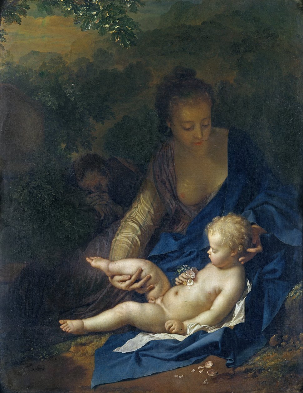 The Rest on the Flight into Egypt, 1706 (olie på eg) af Adriaan van der Werff