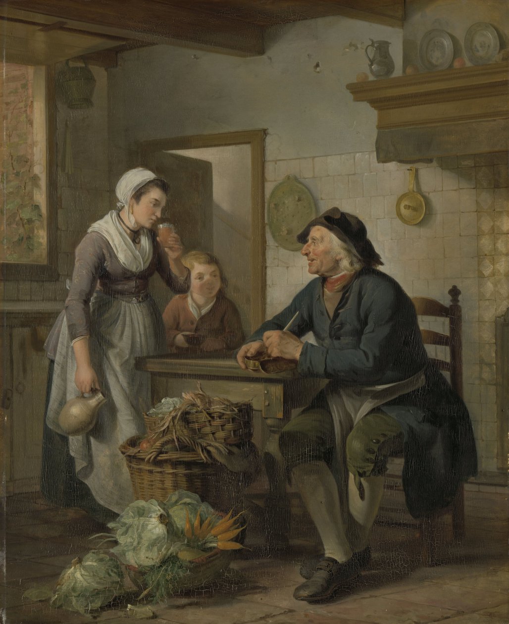Morgenbesøg, 1796 af Adriaan de Lelie