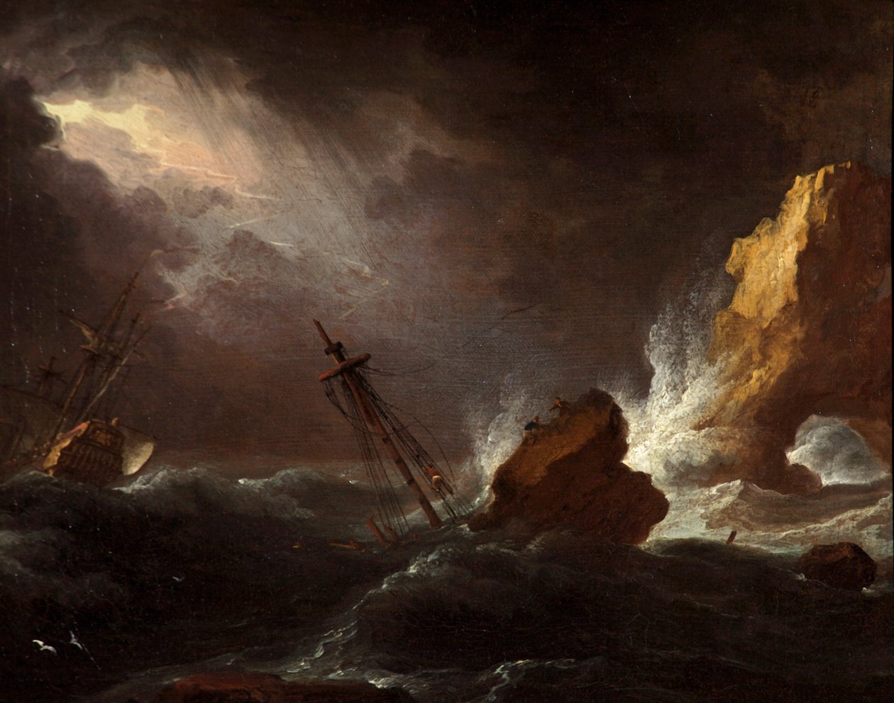 Havlandskab i stormfuldt vejr, ca. 1700 af Adriaen van Diest