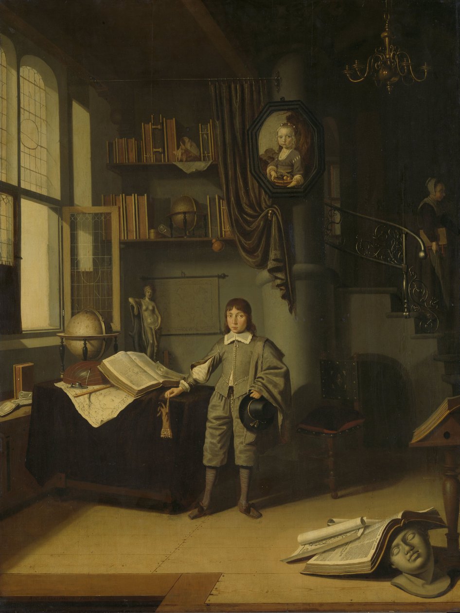 En ung mand i et studie af Adriaen van Gaesbeeck