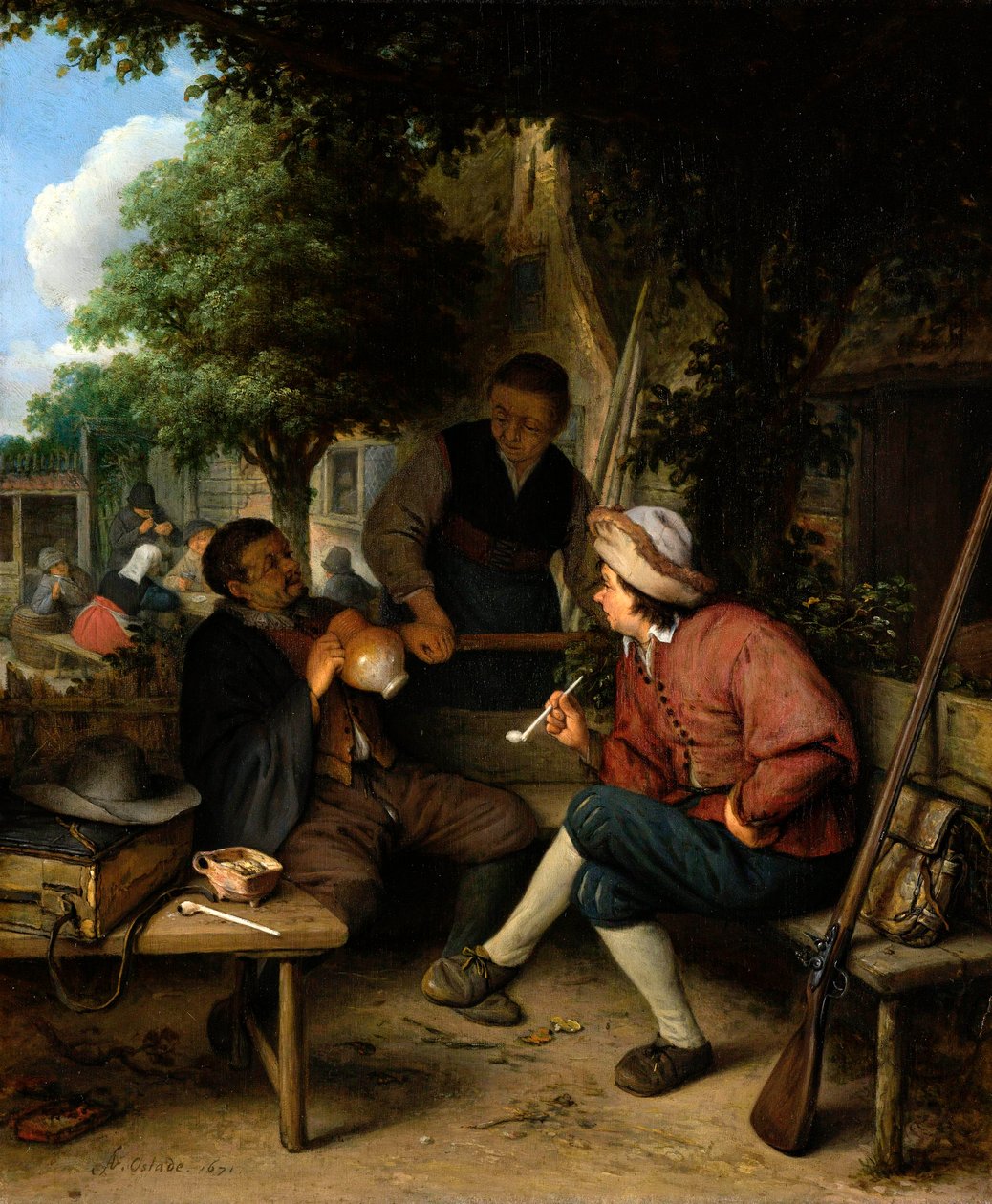 Hvilende rejsende af Adriaen Jansz. van Ostade
