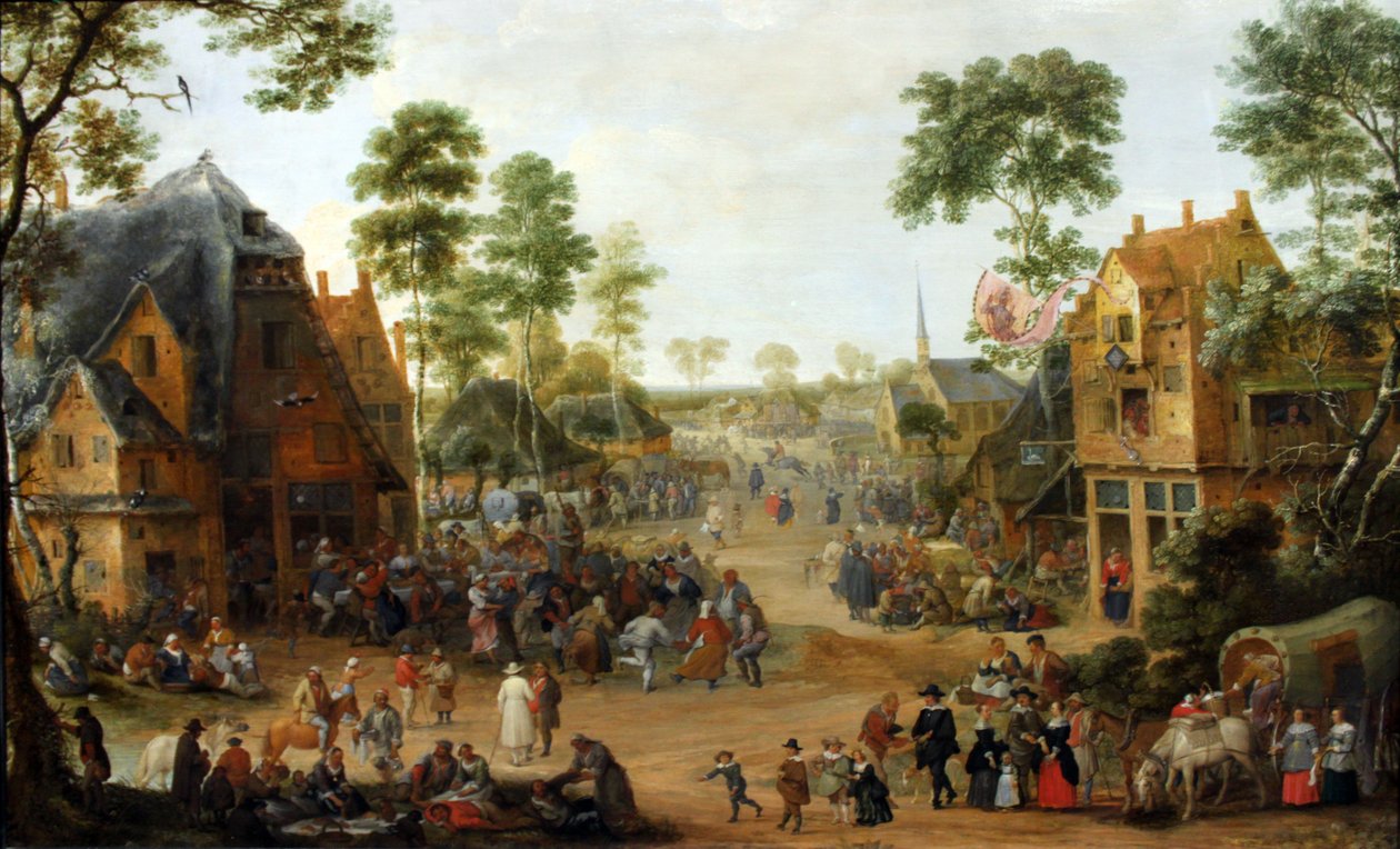 Landsbyens kirkefestival af Adriaen van Stalbemt