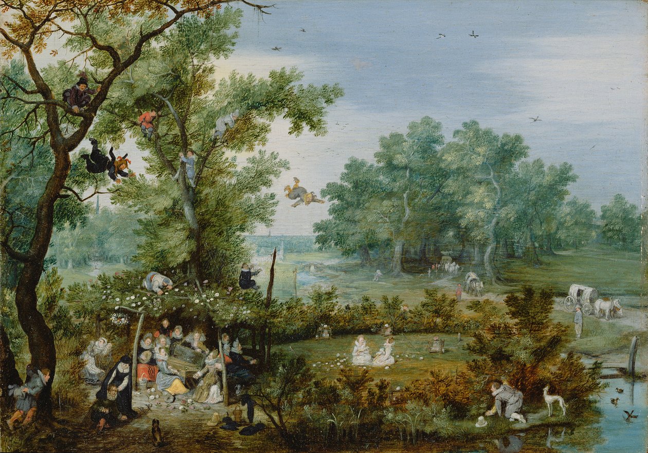 Et lyst selskab i et arbor af Adriaen van de Venne