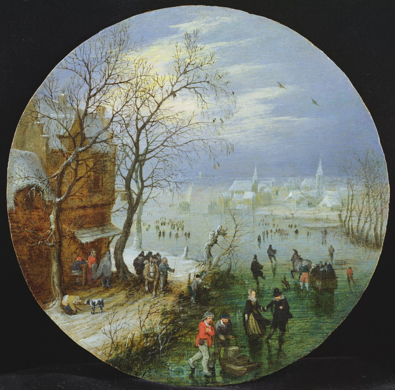 En vinterskøjtescene af Adriaen van de Venne