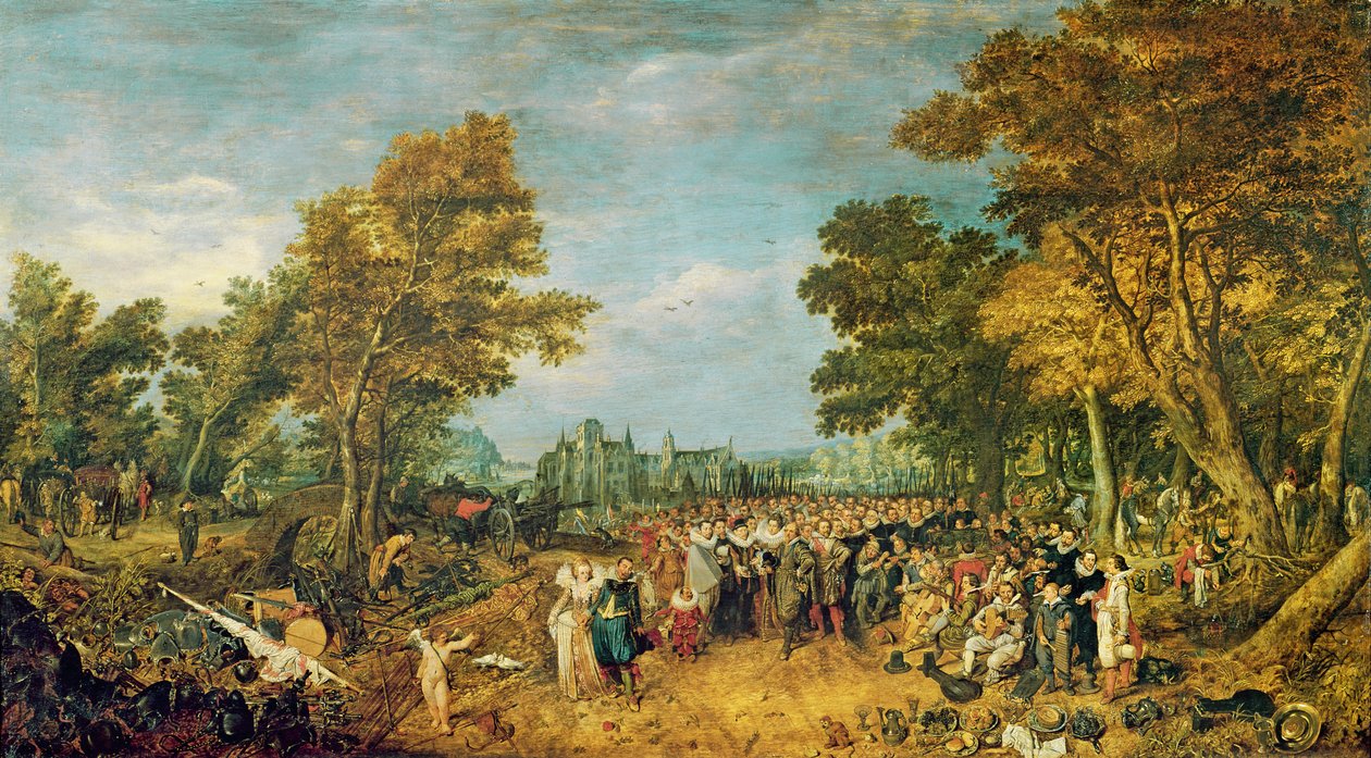 Allegori om våbenhvilen af 1609 mellem Holland og Spanien, 1616 af Adriaen van de Venne