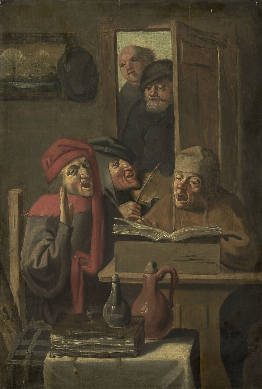 Musikalsk Selskab af Adriaen (after) Brouwer