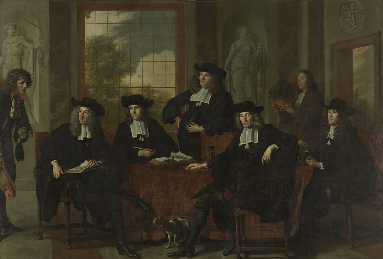 Superintendenterne på Collegium Medicum i Amsterdam, 1683 af Adriaen Backer