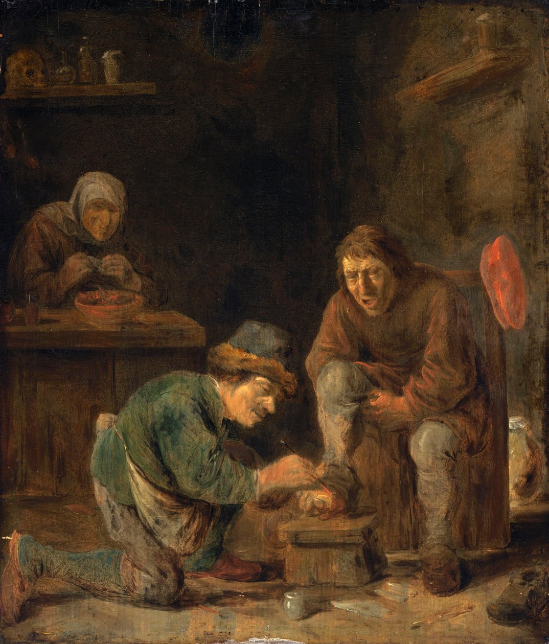 Der Fußarzt af Adriaen Brouwer