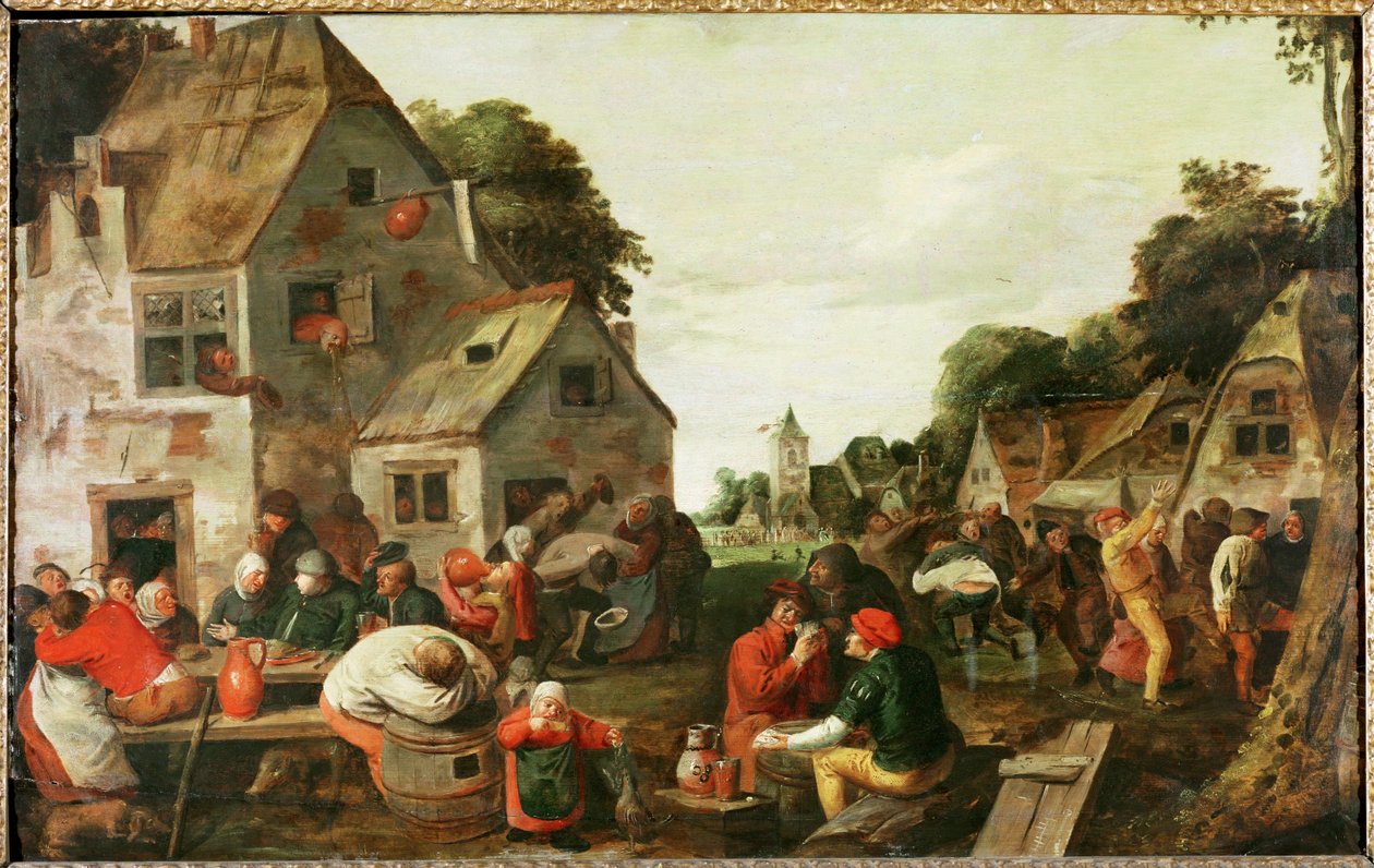 Pub i landsbyen af Adriaen Brouwer