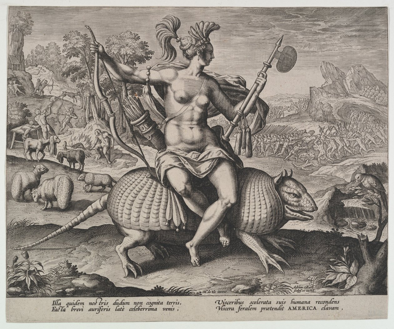 Amerika, fra de fire kontinenter,.n.d. af Adriaen Collaert