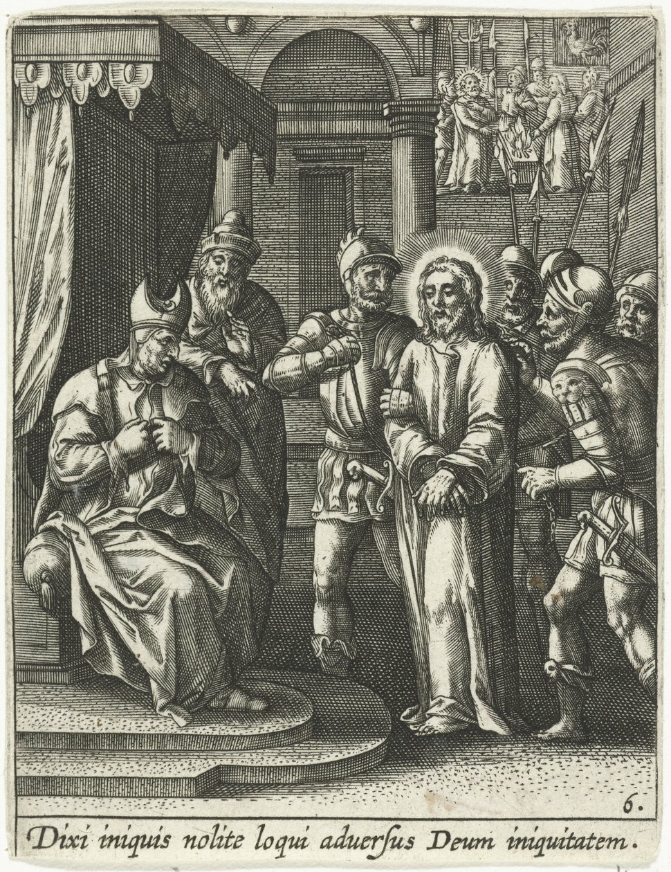 Kristus for Kajafas af Adriaen Collaert